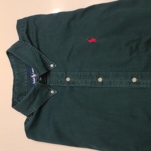 Ralph Lauren Men's Dark Green Button Down Oxford Shirt XXL 2X Pony Logo